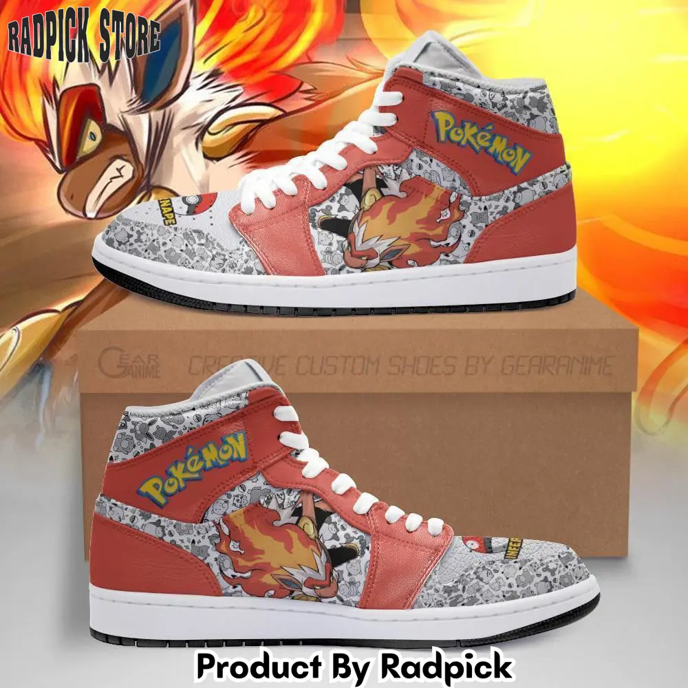 Infernape air jordan high top sneakers anime pt04  rp0250148